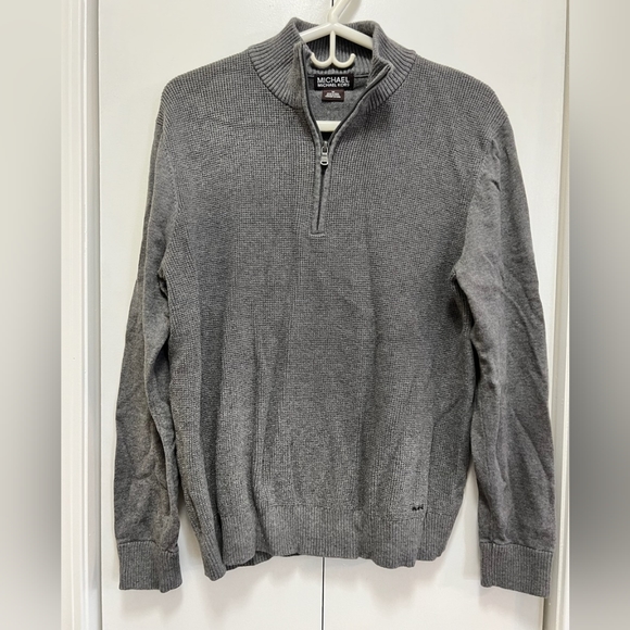 Mens MK quarter zip long sleeve shirt - Picture 1 of 7